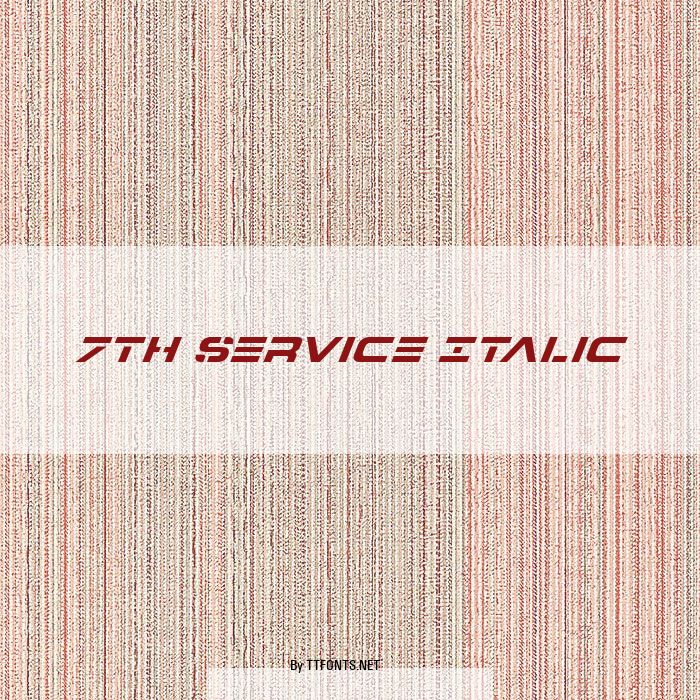 7th Service Italic example